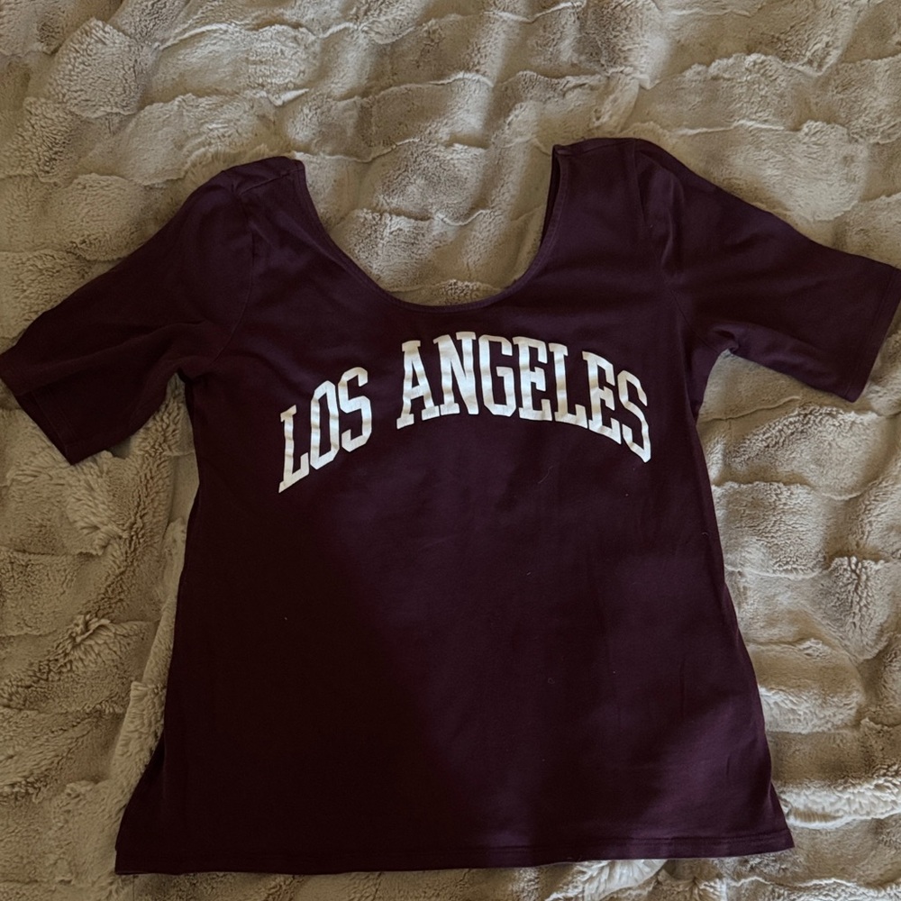 H&M Women's Los Angeles Tee - Dark Purple